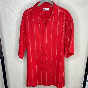 Bachrach Men’s Large (L) 100% Silk Knit Vintage Button-down